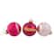 12ct. 2.5" Frosted & Glittered Multicolor Glass Ball Ornaments